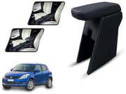 Auto Pearl Premium Car Armrest with Storage Box, High-Density Foam, Nappa Leatherette, No Obstruction to Rear Window Buttons, for Swift 2011-2014