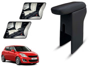 Auto Pearl Premium Car Armrest with Storage Box, High-Density Foam, Nappa Leatherette, No Obstruction to Rear Window Buttons, for Swift 2015-2017