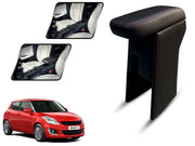 Auto Pearl Premium Car Armrest with Storage Box, High-Density Foam, Nappa Leatherette, No Obstruction to Rear Window Buttons, for Swift 2015-2017