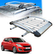 Car Roof Luggage (4x 4) Frame Aluminum Roof Frame Universal Roof Frame Travel Frame Load Frame Load Over 100 kg Roof Shelves Luggage Box Roof Rack (Silver)