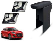 Auto Pearl Premium Car Armrest with Storage Box, High-Density Foam, Nappa Leatherette, No Obstruction to Rear Window Buttons, for Swift 2018-2022