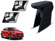 Auto Pearl Premium Car Armrest with Storage Box, High-Density Foam, Nappa Leatherette, No Obstruction to Rear Window Buttons, for Swift 2018-2022