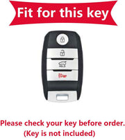 TPU Leather Grain Car Key Case Compatible with Seltos |4 Button Remote Key (Blue)