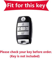 TPU Leather Grain Car Key Case Compitable with Carnival |5 Button Remote Key (Blue)