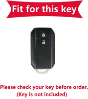 TPU Leather Grain Car Key Case Compitable with New Baleno | New Swift | New Dzire | New Ertiga | XL6 |2 Button Remote Key (Blue)