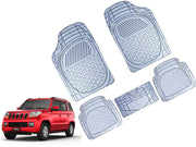 Heavy Duty Transparent 4Pcs PVC Rubber 6204 Clear Car Mat