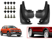 O.E Type Custom Front and Rear Mud Flap Guard (Set of 4 Pcs) | Compatible with Volkswagen | Black