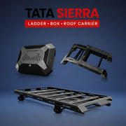 Premium TATA Sierra - Defender Style Dummy Ladder & Side Dummy Box With Mounting Kit