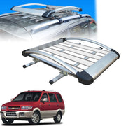 Car Roof Luggage (4x 4) Frame Aluminum Roof Frame Universal Roof Frame Travel Frame Load Frame Load Over 100 kg Roof Shelves Luggage Box Roof Rack (Silver)