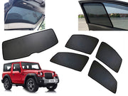 Z-Black Car Window Plug-in Half Sun Shades & Rear Dicky Curtain (Combo) for Mahindra