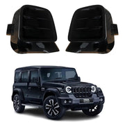 Auto Pearl Batman Style Car Side Mirror Cover Cap, ABS Material, Black, Compatible for All Car (Pack of 2)