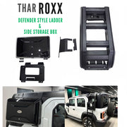 Premium Thar Roxx - Defender Style Ladder & Side Storage Box With Mounting Kit