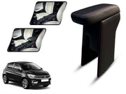 Auto Pearl Premium Car Armrest with Storage Box, High-Density Foam, Nappa Leatherette Black with double Stitching, No Obstruction to Rear Window Buttons, for Tiago 2017-2020
