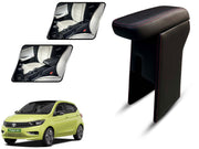 Auto Pearl Premium Car Armrest with Storage Box, High-Density Foam, Nappa Leatherette Black with double Stitching, No Obstruction to Rear Window Buttons, for Tiago-EV-2024