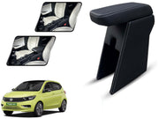 Auto Pearl Premium Car Armrest with Storage Box, High-Density Foam, Nappa Leatherette Black with double Stitching, No Obstruction to Rear Window Buttons, for Tiago-EV-2024