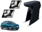 Auto Pearl Premium Car Armrest with Storage Box, High-Density Foam, Nappa Leatherette Black with double Stitching, No Obstruction to Rear Window Buttons, for Tigor-EV-2021-2025