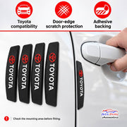 Car Door Edge Guard for TOYOTA Models, Anti Scratch Door Protector, Soft Rubber & Silicone Shock Absorber | Prevents Dents & Paint Damage | Universal Fit Car Door Protection Strip (Black, Set of 4)