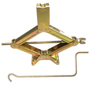 Scissor Jack Steel Portable Tire Jack & 4-Way Wheel Spanner (17x19x21x23 mm) with Handle Mounts Durable Leveling Jacks (1.3 Ton)