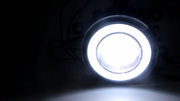 Premium Quality LED Lens Fog Light with Halo Ring Angel Eye lights (Set of 2)
