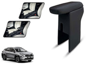Auto Pearl Premium Car Armrest with Storage Box, High-Density Foam, Nappa Leatherette Black with double Stitching, No Obstruction to Rear Window Buttons, for Urban-Cruiser-Taisor
