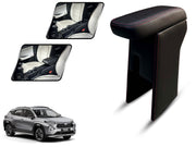 Auto Pearl Premium Car Armrest with Storage Box, High-Density Foam, Nappa Leatherette Black with double Stitching, No Obstruction to Rear Window Buttons, for Urban-Cruiser-Taisor