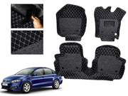 7D Car Floor Mats Luxury Leatherite 7D-Car Floor Mat with Velcro-Tape