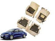 7D Car Floor Mats Luxury Leatherite 7D-Car Floor Mat with Velcro-Tape