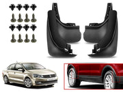O.E Type Custom Front and Rear Mud Flap Guard (Set of 4 Pcs) | Compatible with Volkswagen | Black