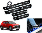 Auto Pearl Car Door Foot Step Led Sill/Scuff Plates With Mirror Finish Compatible with All Models (Set of 4)