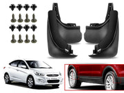 O.E Type Custom Front and Rear Mud Flap Guard (Set of 4 Pcs) | Compatible with HYUNDAI | Black
