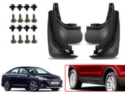 O.E Type Custom Front and Rear Mud Flap Guard (Set of 4 Pcs) | Compatible with HYUNDAI | Black