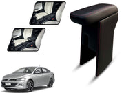 Auto Pearl Premium Car Armrest with Storage Box, High-Density Foam, Nappa Leatherette Black with double Stitching, No Obstruction to Rear Window Buttons, for Virtus-2022-2025