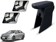 Auto Pearl Premium Car Armrest with Storage Box, High-Density Foam, Nappa Leatherette Black with double Stitching, No Obstruction to Rear Window Buttons, for Virtus-2022-2025