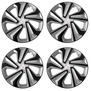 Press Type Hubcap Tiago Wheel Cover Replacements for OEM Steel Wheels Polypropylene Material with Retention Ring | Set of 4 Pcs