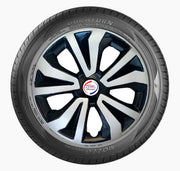 Press Type Hubcap Tiago Wheel Cover Replacements for OEM Steel Wheels Polypropylene Material with Retention Ring | Set of 4 Pcs