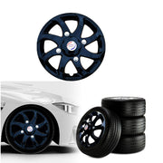Press Type Hubcap Wheel Cover Replacements for OEM Steel Wheels Polypropylene Material with Retention Ring | Set of 4 Pcs