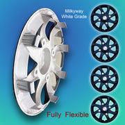 Press Type Hubcap Wheel Cover Replacements for OEM Steel Wheels Polypropylene Material with Retention Ring | Set of 4 Pcs
