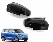 Auto Pearl Batman Style Car Side Mirror Cover Cap, ABS Material, Black, Compatible for All Car (Pack of 2)