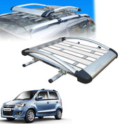 Car Roof Luggage (4x 4) Frame Aluminum Roof Frame Universal Roof Frame Travel Frame Load Frame Load Over 100 kg Roof Shelves Luggage Box Roof Rack (Silver)