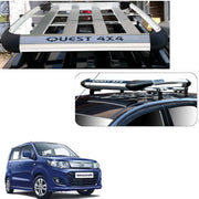 Car Roof Quest Luggage (4x 4) Frame Aluminum Roof Frame Universal Roof Frame Travel Frame Load Frame Load Over 100 kg Roof Shelves Luggage Box Roof Rack (Silver)
