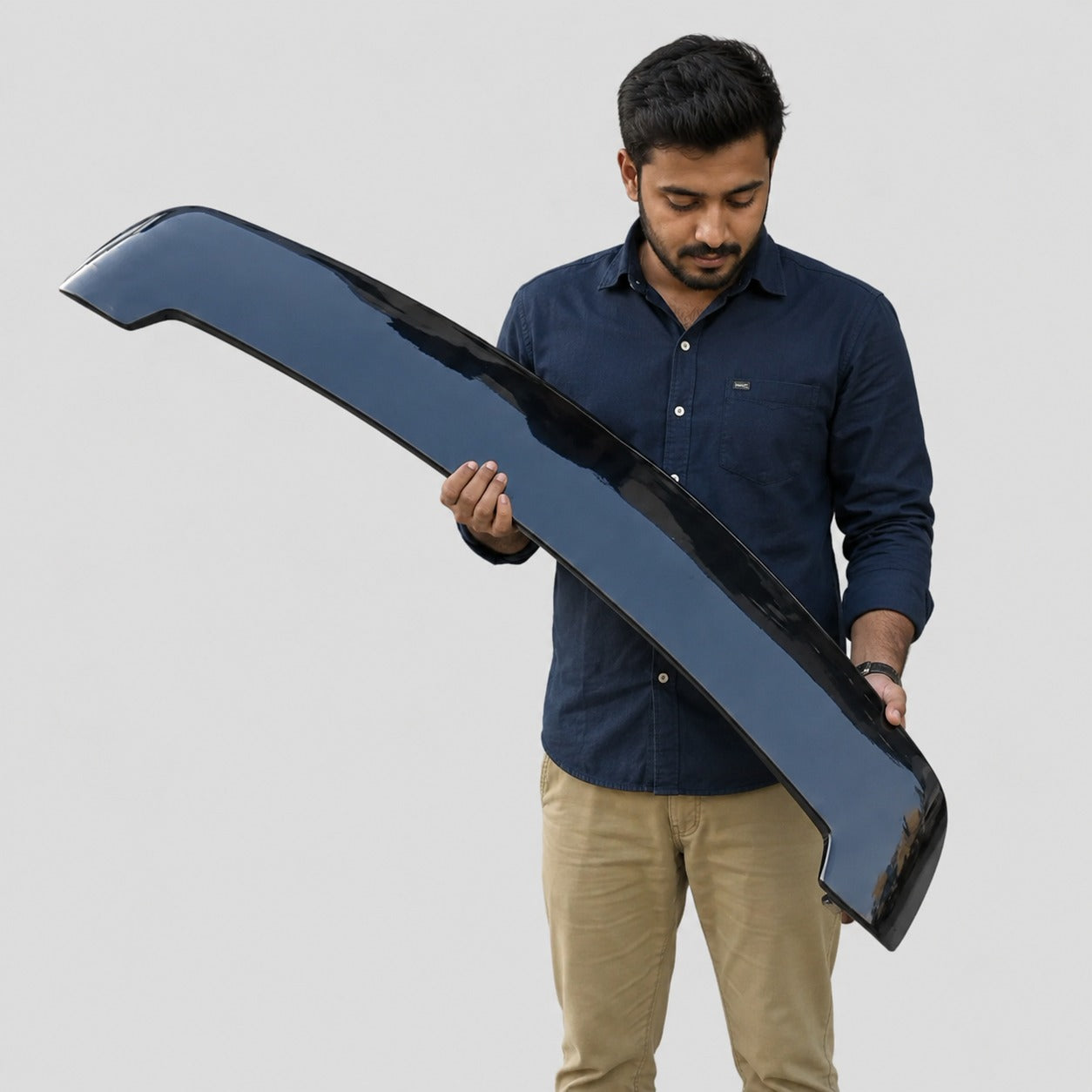 Auto Pearl Roof Wing Rear Spoiler Compatible with i20 Elite (2014-2018) |Car Spoiler without Brake Light | Color - Black