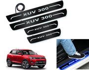 Auto Pearl Car Door Foot Step Led Sill/Scuff Plates With Mirror Finish Compatible with All Models (Set of 4)