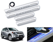 Auto Pearl Car Door Foot Step Led Sill/Scuff Plates With Mirror Finish Compatible with All Models (Set of 4)