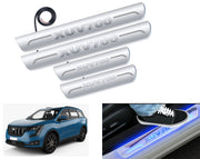 Auto Pearl Car Door Foot Step Led Sill/Scuff Plates With Mirror Finish Compatible with All Models (Set of 4)