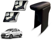 Auto Pearl Premium Car Armrest with Storage Box, High-Density Foam, Nappa Leatherette Black with double Stitching, No Obstruction to Rear Window Buttons, for Xcent 2016