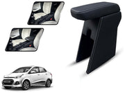 Auto Pearl Premium Car Armrest with Storage Box, High-Density Foam, Nappa Leatherette Black with double Stitching, No Obstruction to Rear Window Buttons, for Xcent 2016