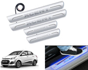 Auto Pearl Car Door Foot Step Led Sill/Scuff Plates With Mirror Finish Compatible with All Models (Set of 4)