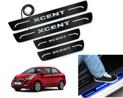 Auto Pearl Car Door Foot Step Led Sill/Scuff Plates With Mirror Finish Compatible with All Models (Set of 4)