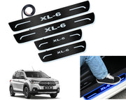Auto Pearl Car Door Foot Step Led Sill/Scuff Plates With Mirror Finish Compatible with All Models (Set of 4)