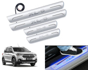 Auto Pearl Car Door Foot Step Led Sill/Scuff Plates With Mirror Finish Compatible with All Models (Set of 4)